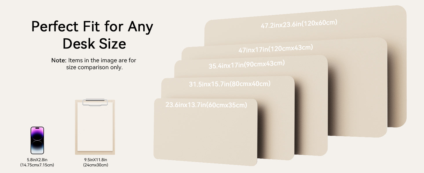 Leather Desk Mat | Computer Mat for Desk| Large Mouse Pad and Keyboard Mat | Desk Protector for Office