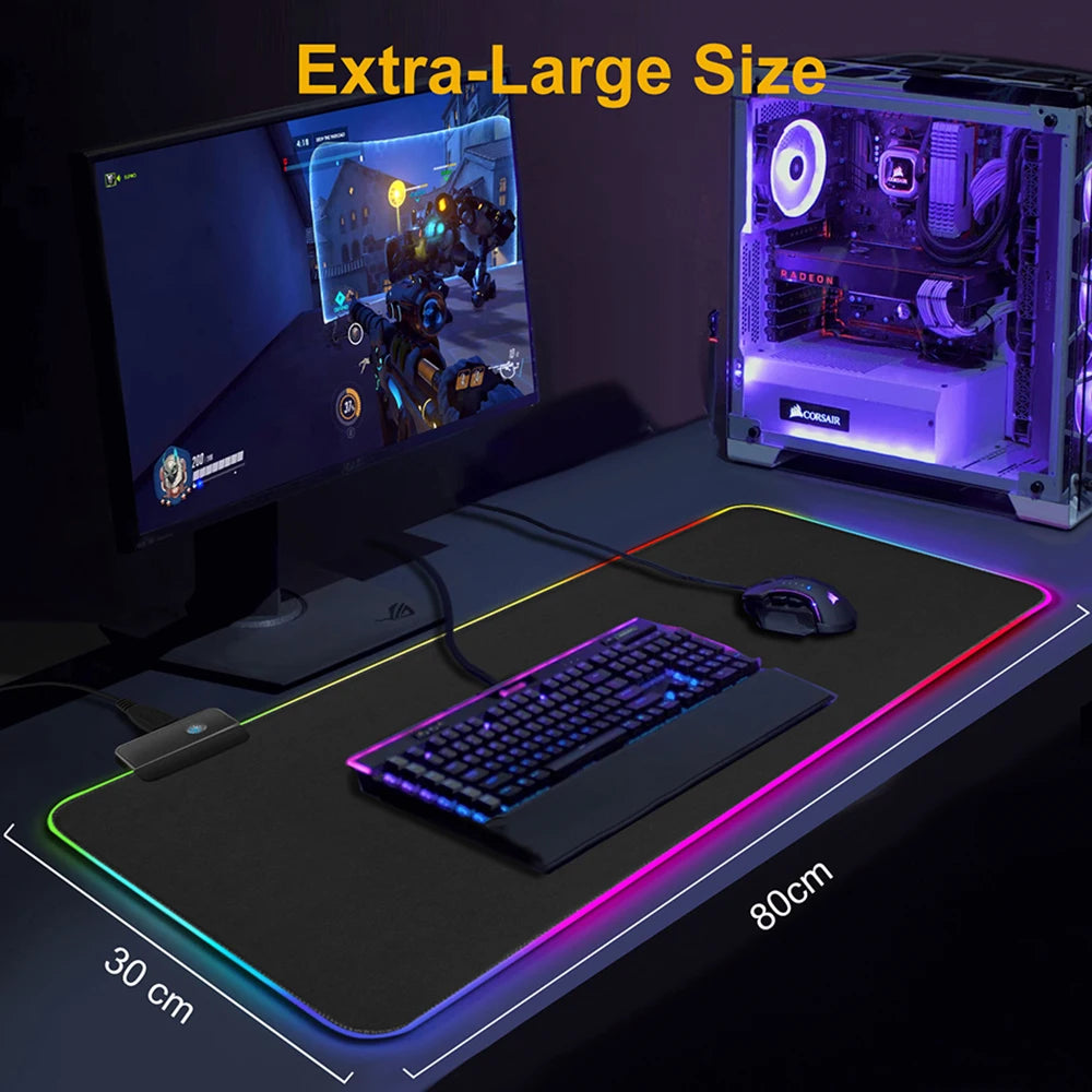 Big Sexy Ass Girls RGB Large 900*400 Rubber Gaming Mouse Pad LED Laptop Gaming Accessories Keyboard Anti-Slip CS GO Mousepad Xxl