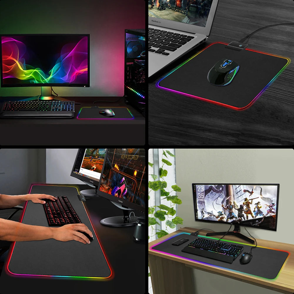 Big Sexy Ass Girls RGB Large 900*400 Rubber Gaming Mouse Pad LED Laptop Gaming Accessories Keyboard Anti-Slip CS GO Mousepad Xxl
