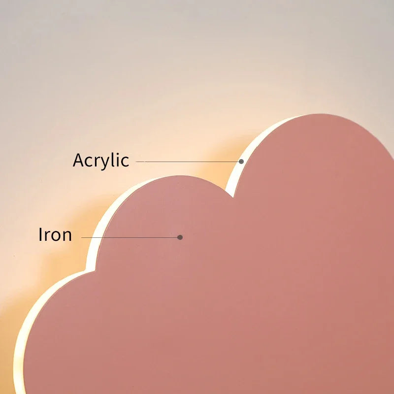 Cloud LED Wall Lamp Baby Room Bedroom Bedside Living Room Dining Room Attic Creative Warm Decoration Touch Switch AC85-230V