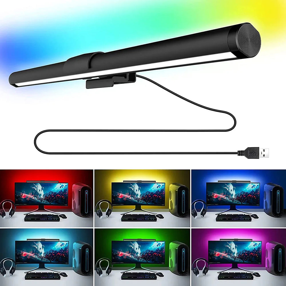RGB Led Monitor Light Bar Monitor Screen Hanging Lighting USB Dimmable Atmosphere Desk Lamp for Computer Gaming Lights