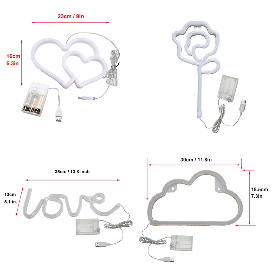 LED Neon Light Sign Logo Modeling Night Lamp 88 Styles Wholesale Dropshipping Decor Room Wall Party Wedding Colorful Xmas Gift