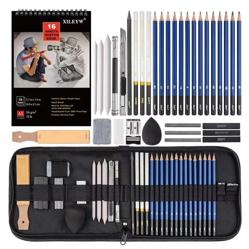 Sketching Pen Set Drawing Pen Sketching Pencil Student Drawing Art Drawing Brush HB Pen Curtain Set Box