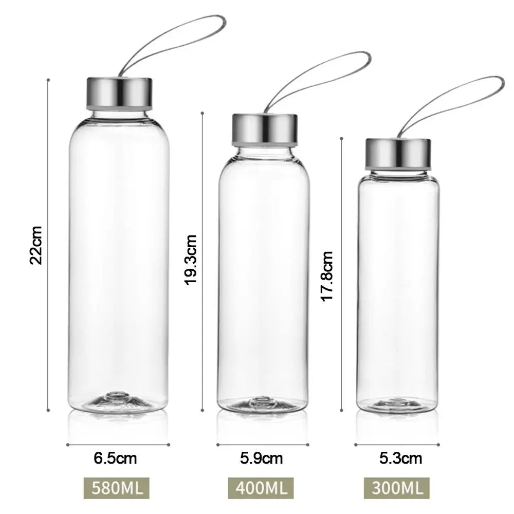 1pc Transparent Plastic Water Bottle for Drinking Portable Sport Tea Coffee Cup Kitchen Tool Kids Water Bottle for School Office