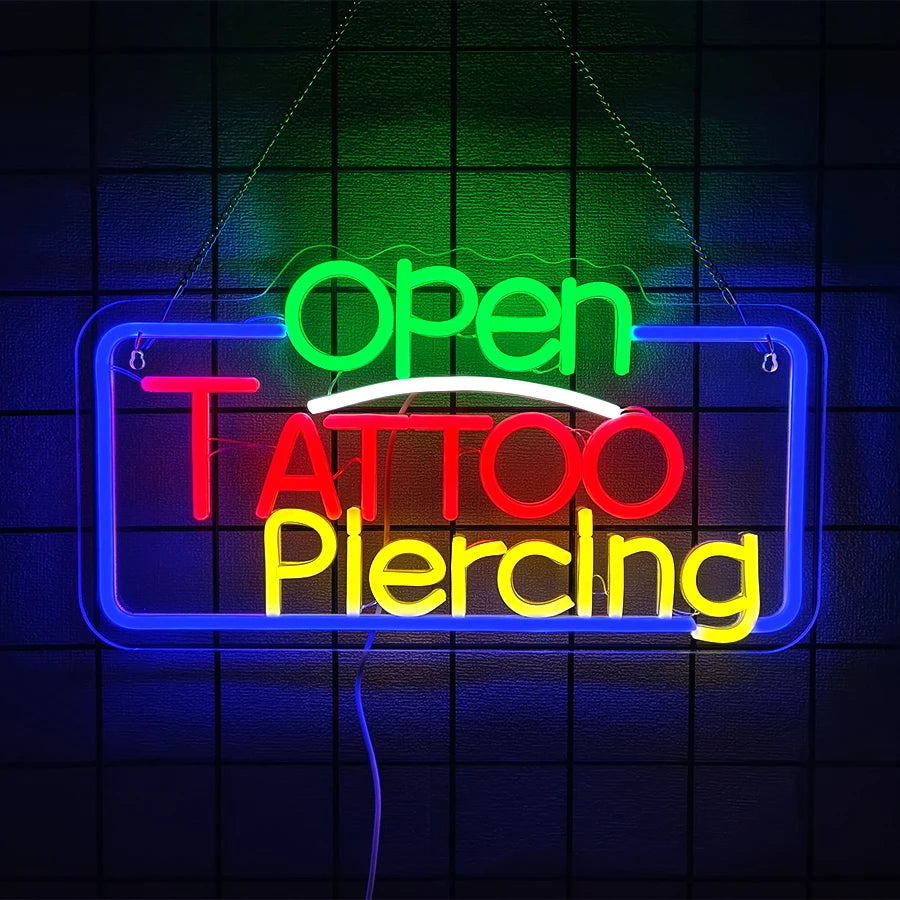 Tattoo Led Neon Sign, Decor With Aesthetic Operation Lights, Used For Business Lights In Shops, Rooms, Bars And Tattoo Studios.