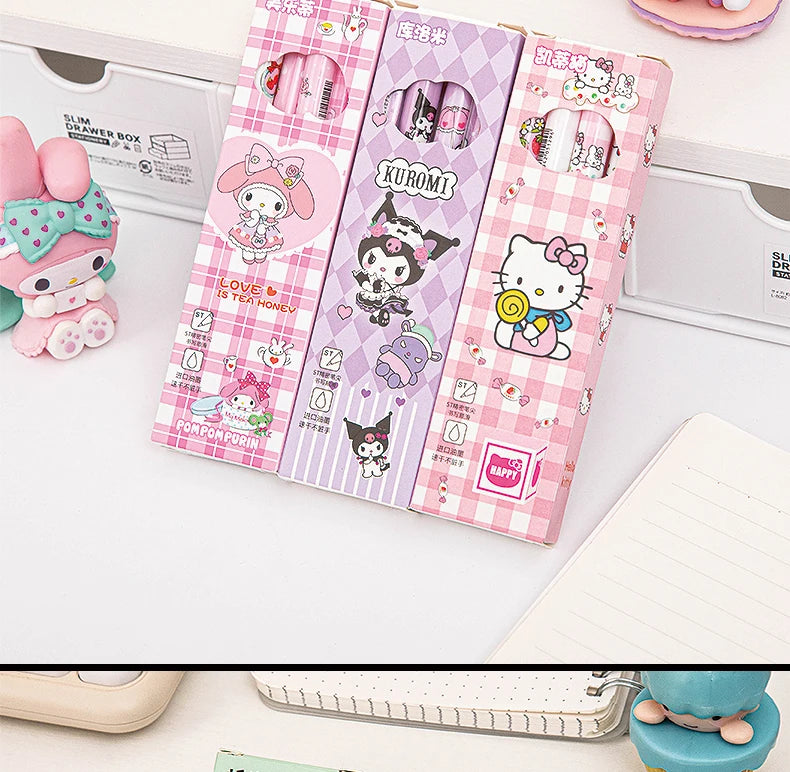 6 models a total of 24= 4 Pcs/set limited edition high quality ST black 0.5mm gel pen kawaii stationery school office supplies