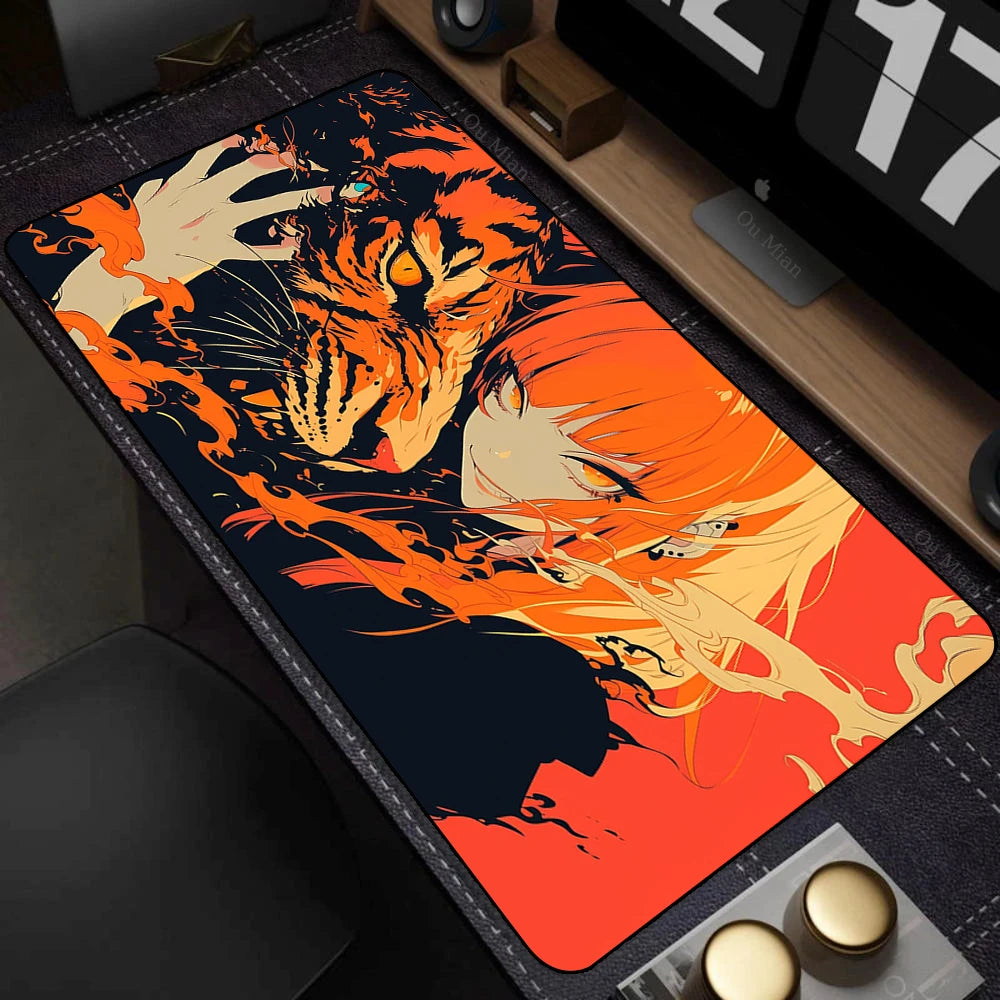 Large Desk Mat Kawaii Mousepad Cute Pink Anime Aesthetics Girl Mouse Pad Kawai XXL Gaming Deskmat Cool Girls Big Mouse Mat 90x40