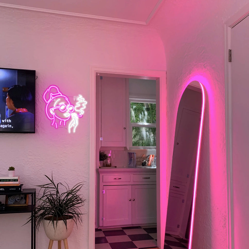 Led Neon Sign Smoking Hand Eye Personalized Neon Signs For Bar Game Room Restaurant Wall Decoration Neon Light USB Acrylic