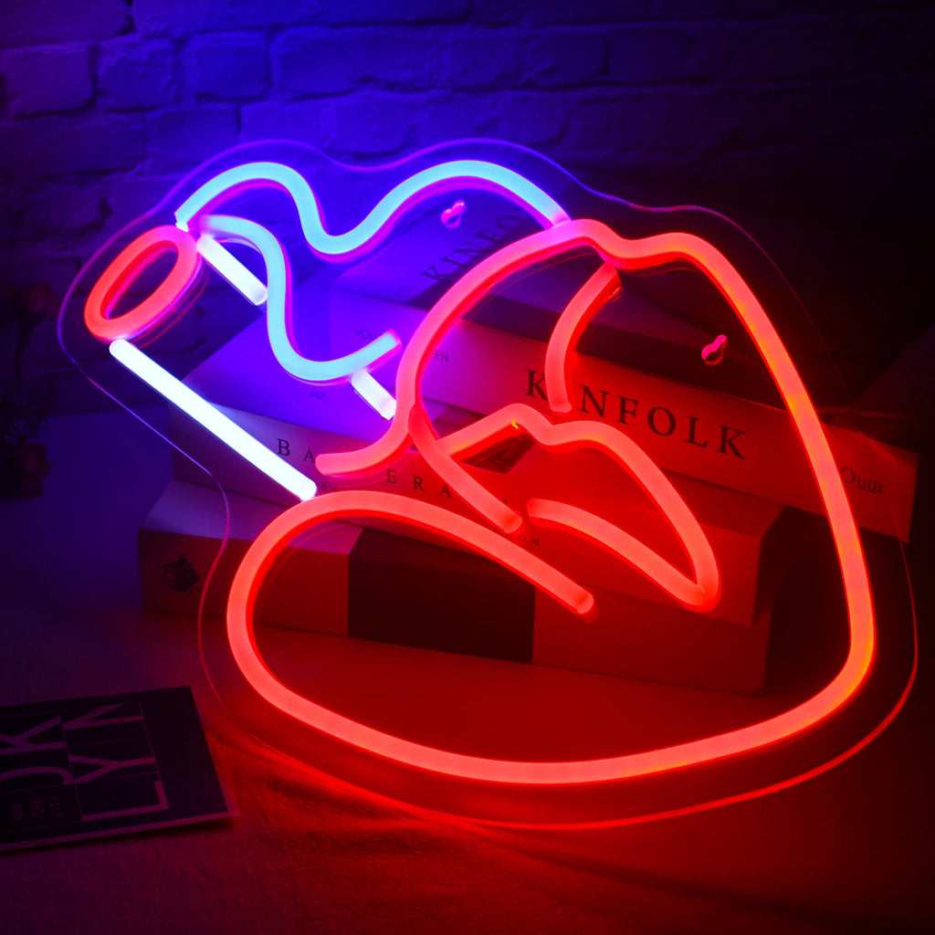 Led Neon Sign Smoking Hand Eye Personalized Neon Signs For Bar Game Room Restaurant Wall Decoration Neon Light USB Acrylic