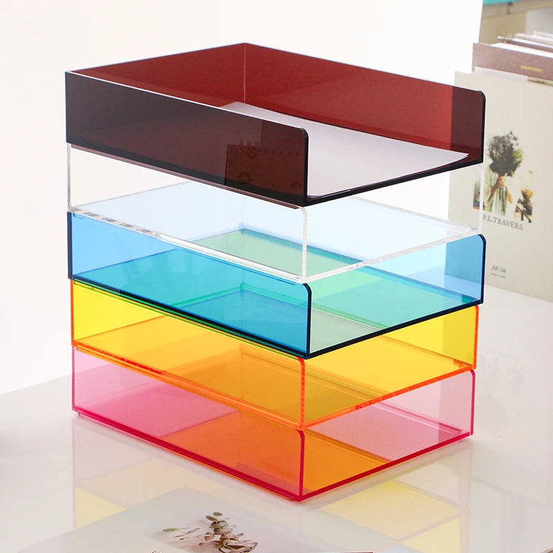 Acrylic Magazine Holder Magazine Rack File Holder Desk Organizers Storage Acrylic Magazine Holder Book Stand for Office Desk