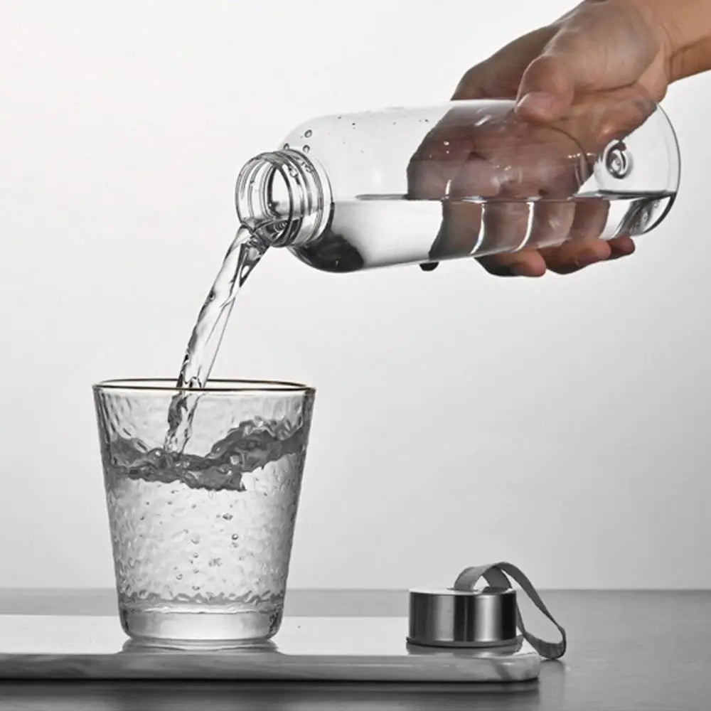 1pc Transparent Plastic Water Bottle for Drinking Portable Sport Tea Coffee Cup Kitchen Tool Kids Water Bottle for School Office