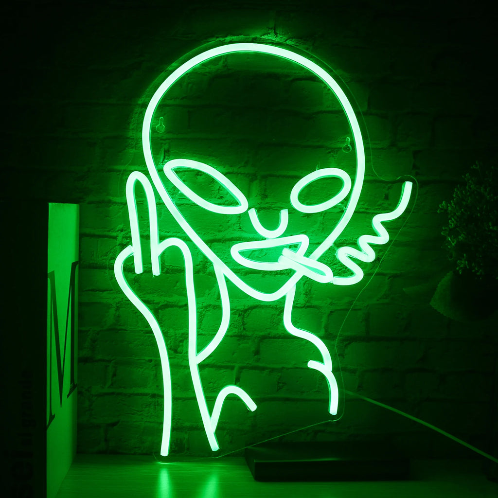 Led Neon Sign Smoking Hand Eye Personalized Neon Signs For Bar Game Room Restaurant Wall Decoration Neon Light USB Acrylic
