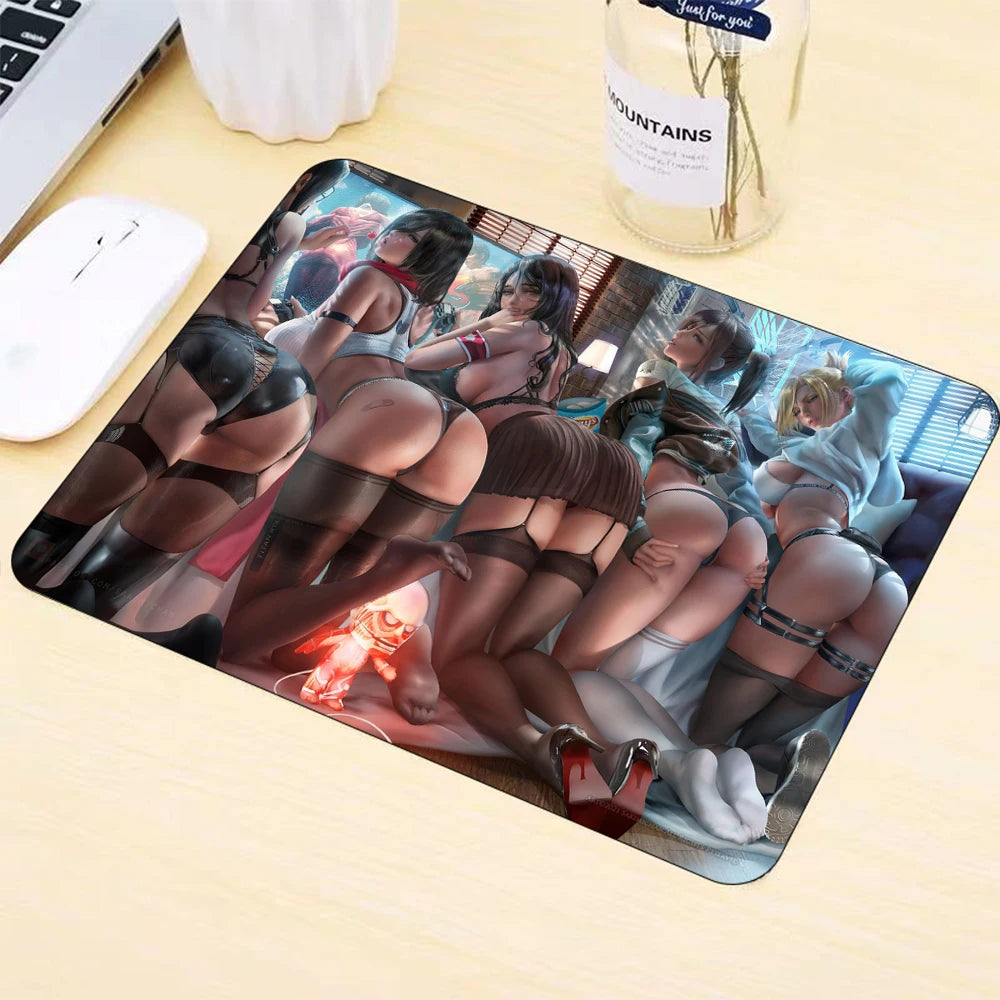 Big Sexy Ass Girls RGB Large 900*400 Rubber Gaming Mouse Pad LED Laptop Gaming Accessories Keyboard Anti-Slip CS GO Mousepad Xxl