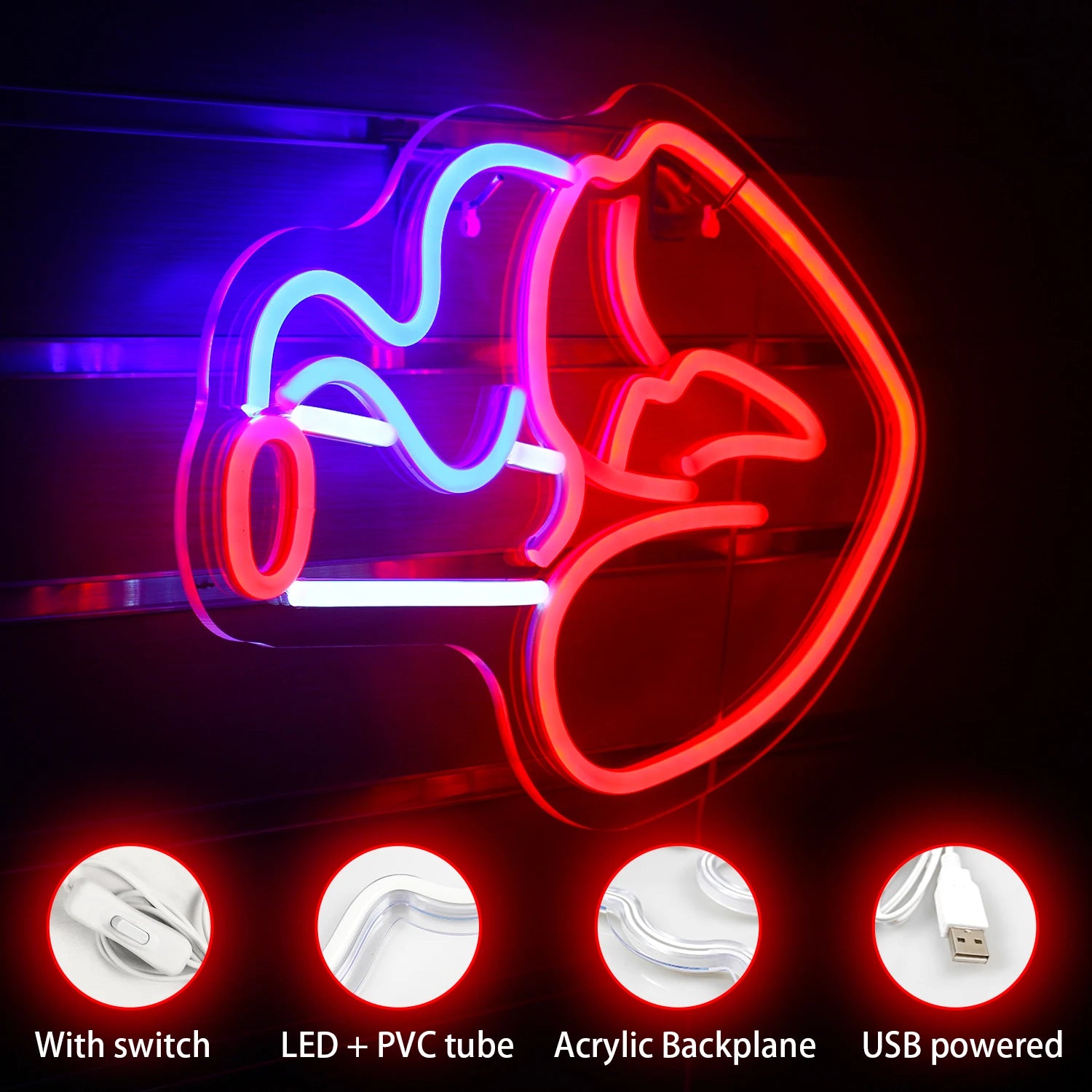 Led Neon Sign Smoking Hand Eye Personalized Neon Signs For Bar Game Room Restaurant Wall Decoration Neon Light USB Acrylic