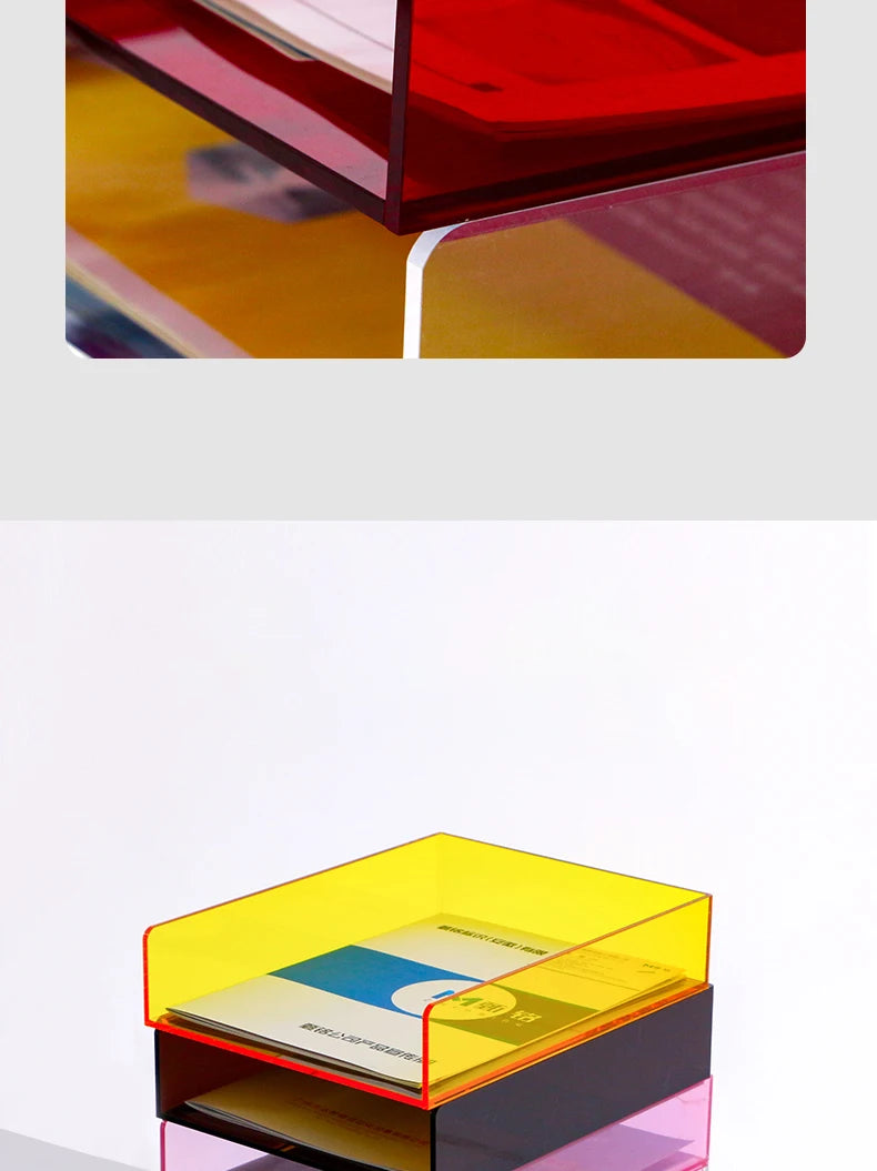 Acrylic Magazine Holder Magazine Rack File Holder Desk Organizers Storage Acrylic Magazine Holder Book Stand for Office Desk