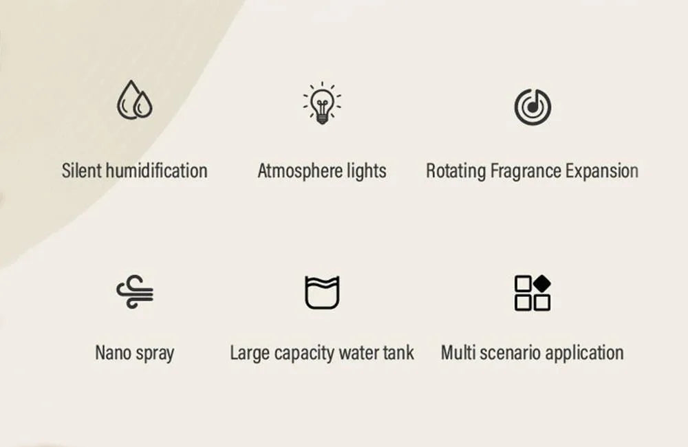 Aroma Diffuser Air Humidifier 300ML Essential Oils Diffuser for Home Bedroom Electric Mute Cool Mist Maker with Colorful Light