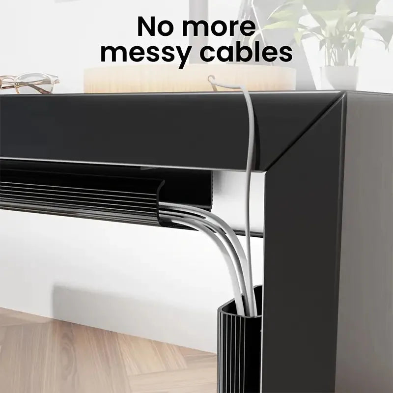 Channel Desk Cable Organizer Cable Management Accessories White Cable Protecter No Drilling Under Desk Management Tray