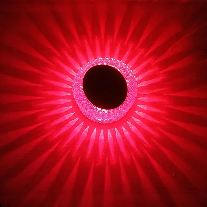 Creatively LED Crystal Table Lamp RGB USB Light Touch Projection For Home Bedroom Atmosphere Light Decoration LED Night Light