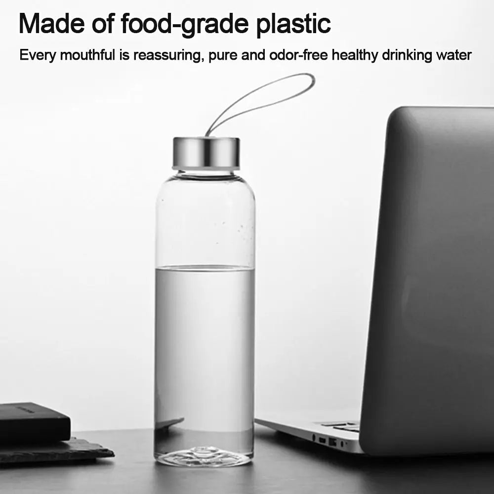 1pc Transparent Plastic Water Bottle for Drinking Portable Sport Tea Coffee Cup Kitchen Tool Kids Water Bottle for School Office