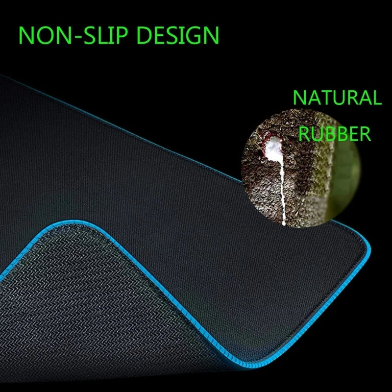 RGB Gaming Mouse pad LED Light  Keyboard Cover Desk Mat Colorful Mouse Pad Waterproof Multi-size PC Computer Carpet with Backlit