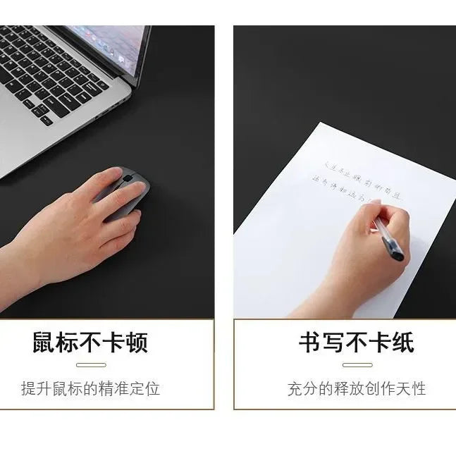 Cute Cartoon Rilakkuma Ins Aesthetic PU Leather Desk Mat | Waterproof Heat-Resistant Mouse Pad for Dorm Office, Kawaii Decor