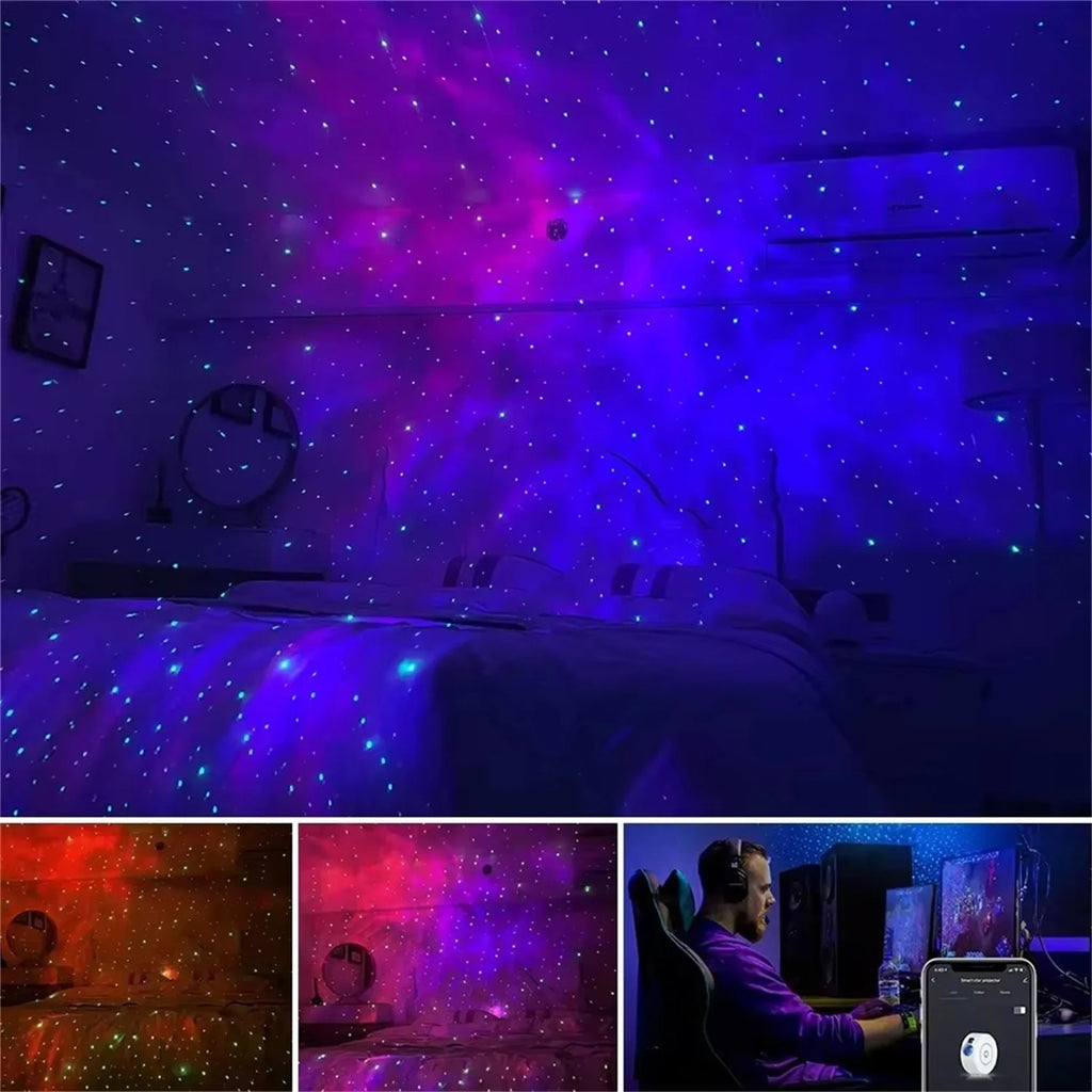 Smart Galaxy Star Projector Night Light 3D Galaxy Projector LED Lights Gift APP Adjustment For Gaming Room Bedroom Decor