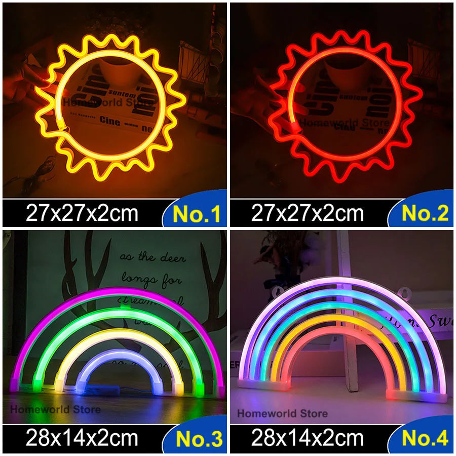 LED Neon Light Sign Logo Modeling Night Lamp 88 Styles Wholesale Dropshipping Decor Room Wall Party Wedding Colorful Xmas Gift