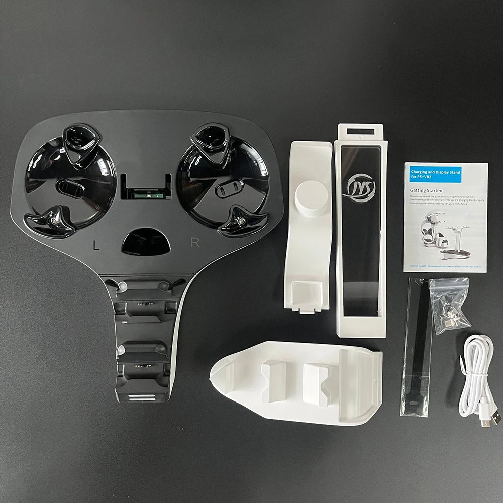 Charging Dock for PS5 PS VR2 Headset Stand Controller Charger Station LED Indicator Light Storage Helmet Earphones Bracket