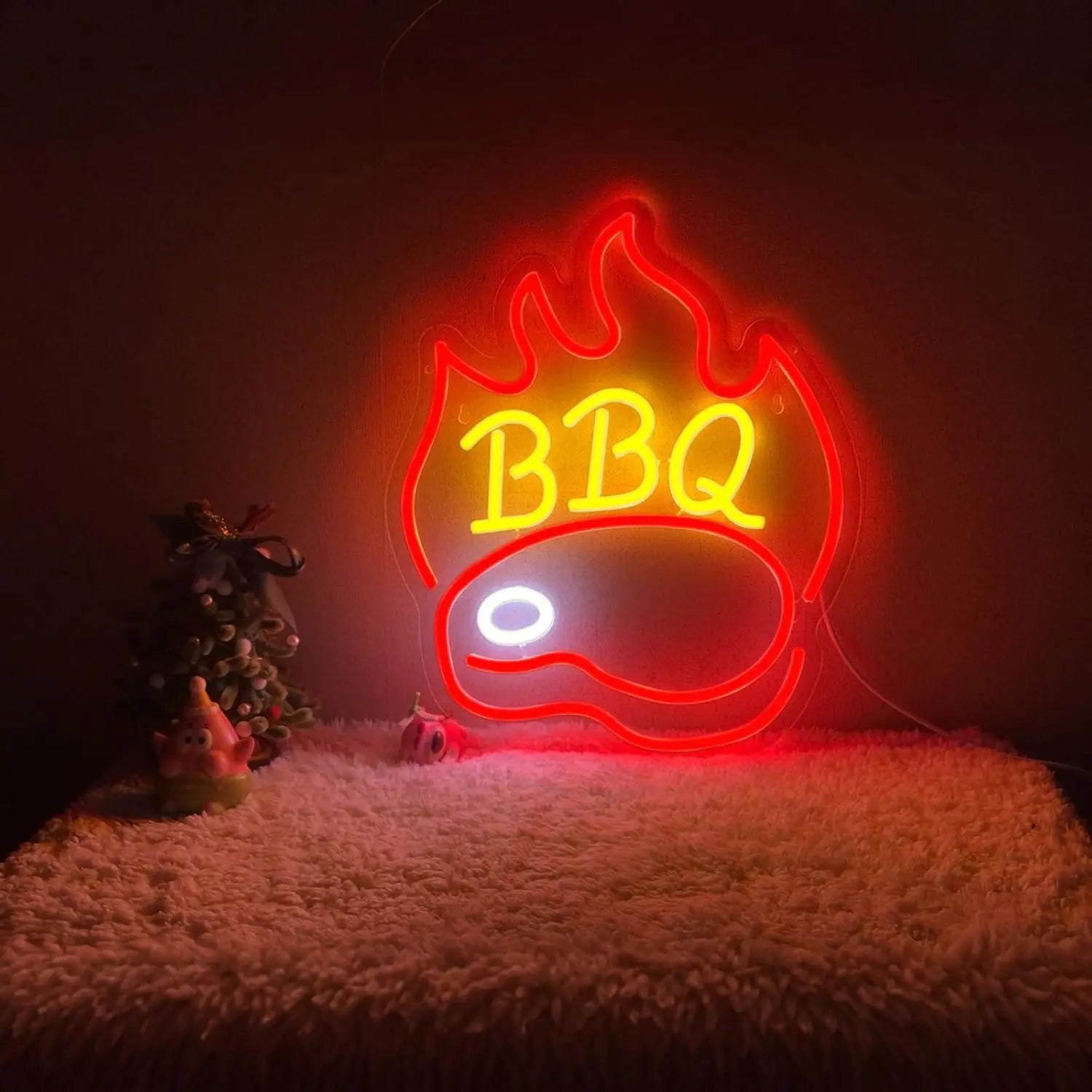LED Barbecue Neon Signs BBQ Neon Light for Wall Decor USB Dimmable for Home Party Restaurant Grill Bar Grilled Meat Decor Gifts