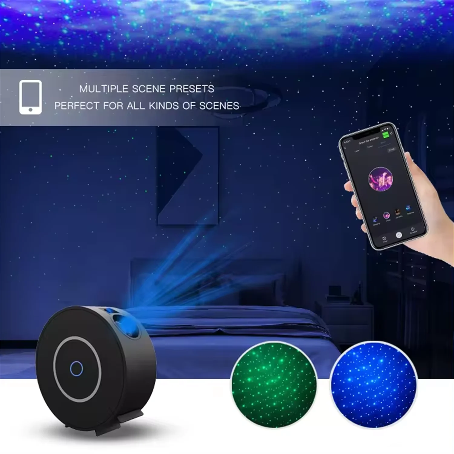 Smart Galaxy Star Projector Night Light 3D Galaxy Projector LED Lights Gift APP Adjustment For Gaming Room Bedroom Decor