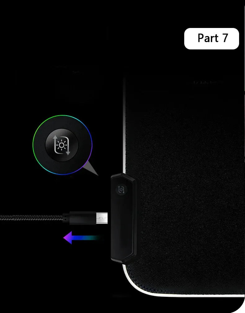 RGB custom mouse pad Our company provides Dropshipping services RGB LED luminous mouse pad has more than 10 color changes