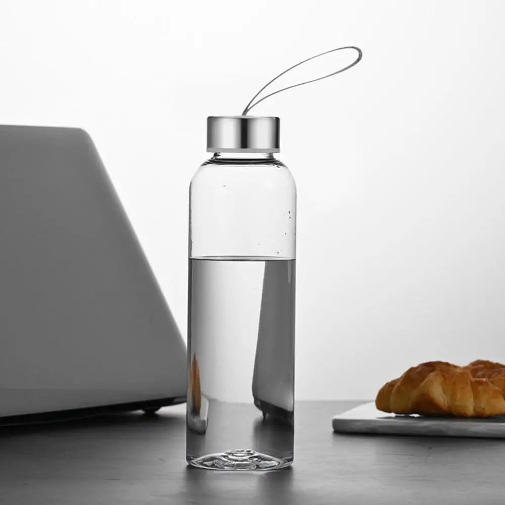 1pc Transparent Plastic Water Bottle for Drinking Portable Sport Tea Coffee Cup Kitchen Tool Kids Water Bottle for School Office