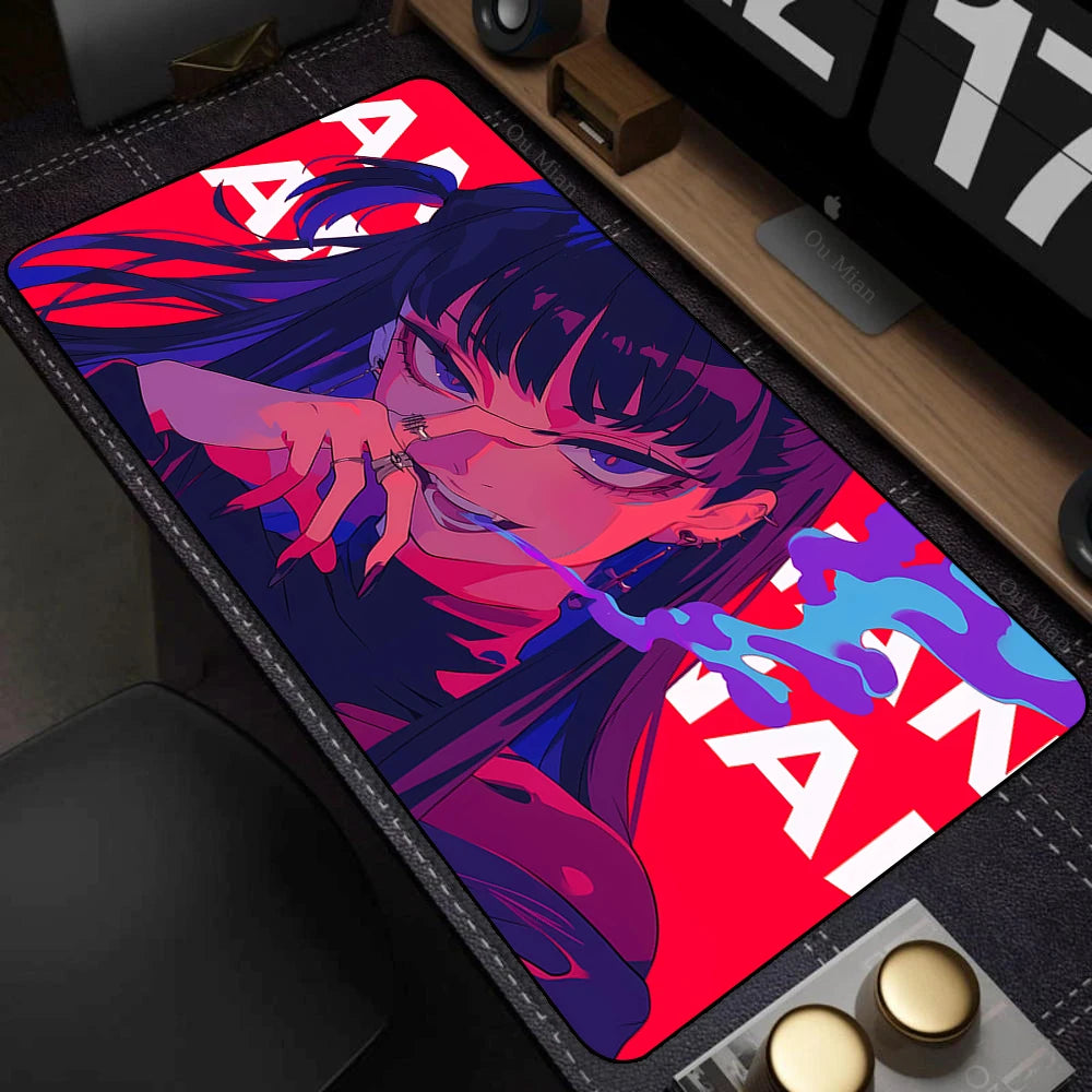 Large Desk Mat Kawaii Mousepad Cute Pink Anime Aesthetics Girl Mouse Pad Kawai XXL Gaming Deskmat Cool Girls Big Mouse Mat 90x40