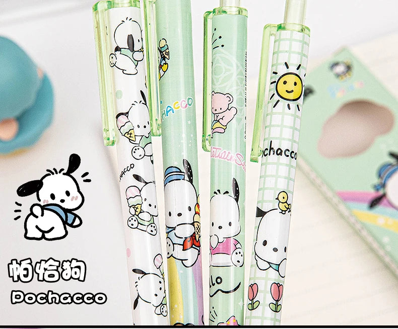 6 models a total of 24= 4 Pcs/set limited edition high quality ST black 0.5mm gel pen kawaii stationery school office supplies