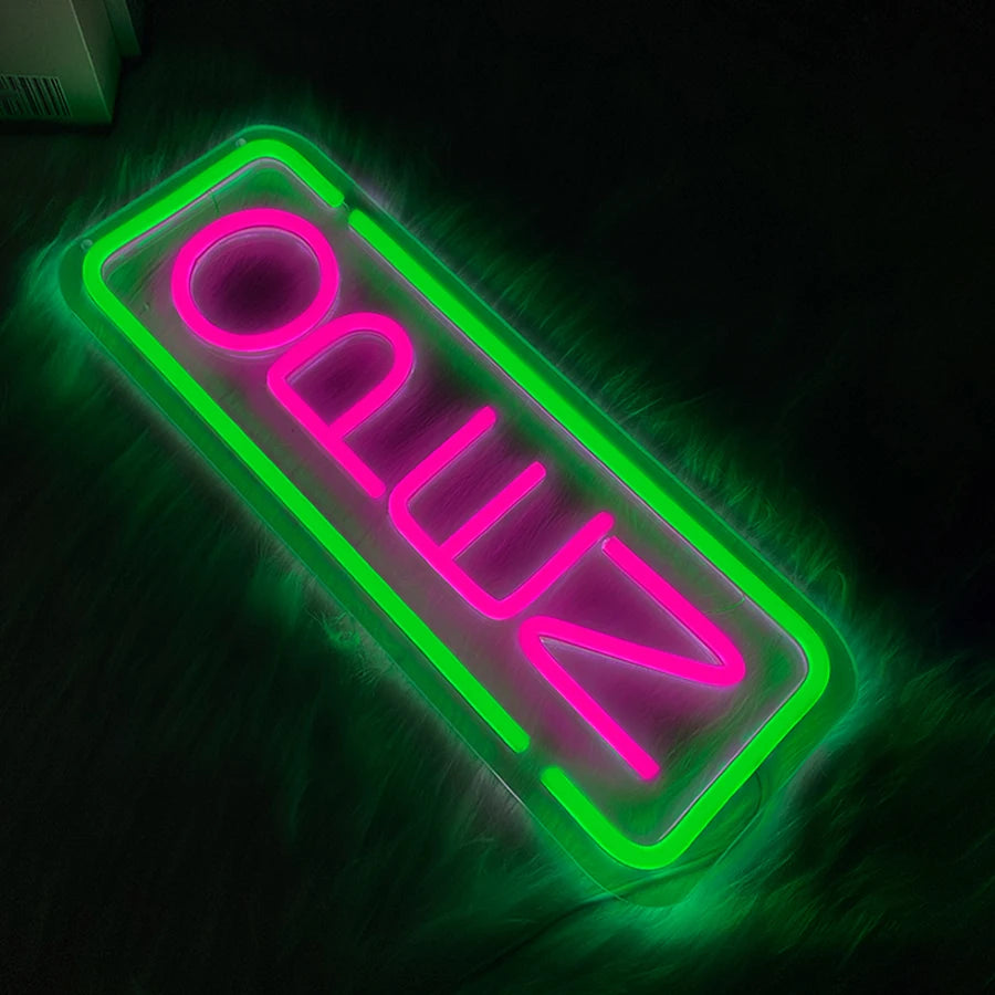 Open Led Neon Sign, With Switch Usb Connection, Are Used For Artistic Decoration Of Salon Studios And Commercial Signboards.