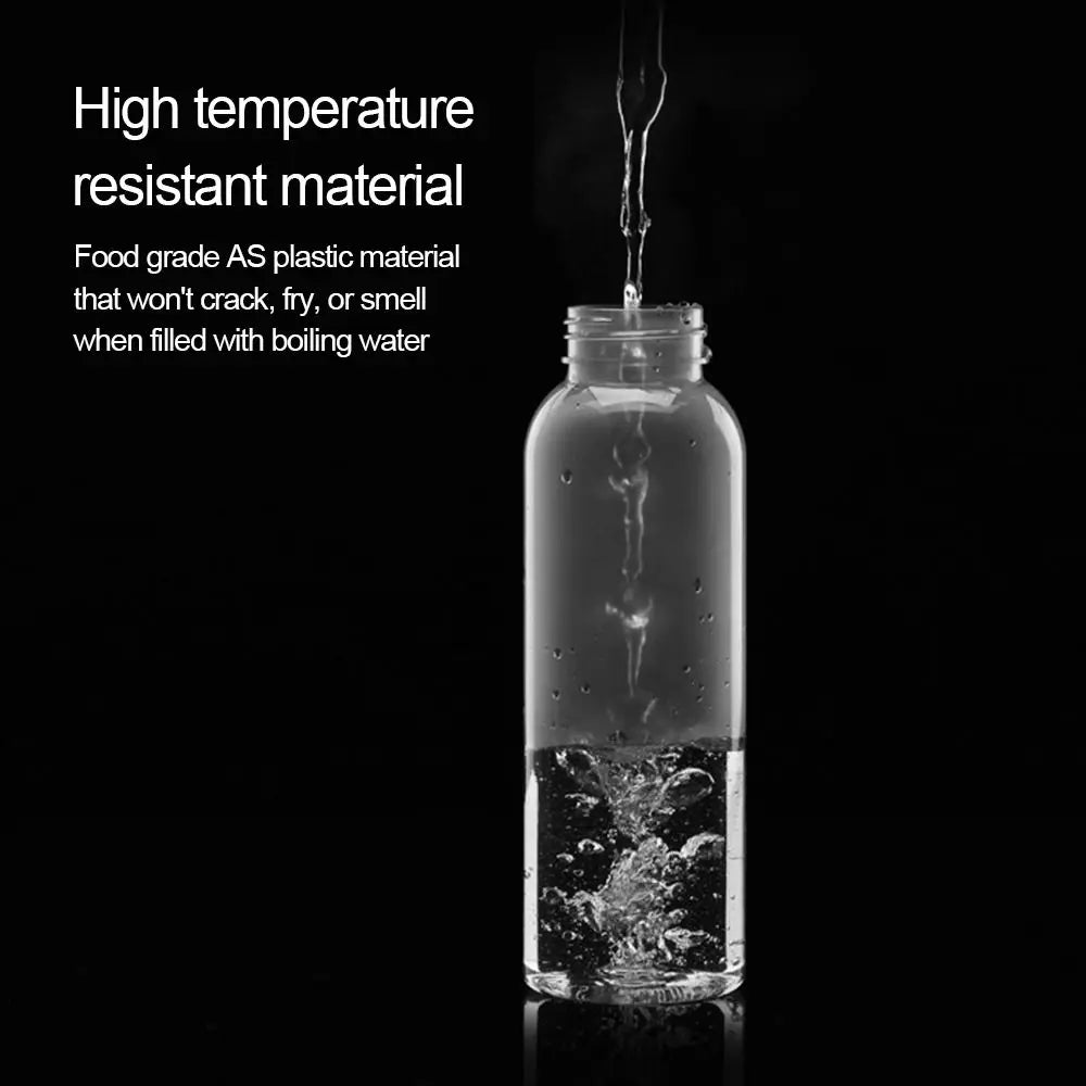 1pc Transparent Plastic Water Bottle for Drinking Portable Sport Tea Coffee Cup Kitchen Tool Kids Water Bottle for School Office