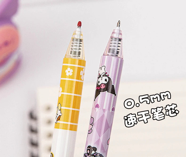 6 models a total of 24= 4 Pcs/set limited edition high quality ST black 0.5mm gel pen kawaii stationery school office supplies
