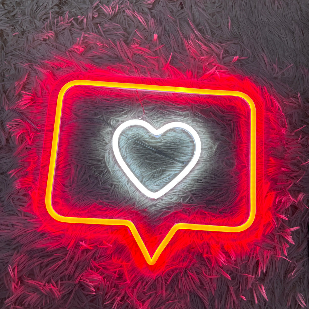 LED Neon Sign Like Ins Heart USB Neon Light for Wall Bedroom Home Photo Studio Decoration Neon Gift Lamp