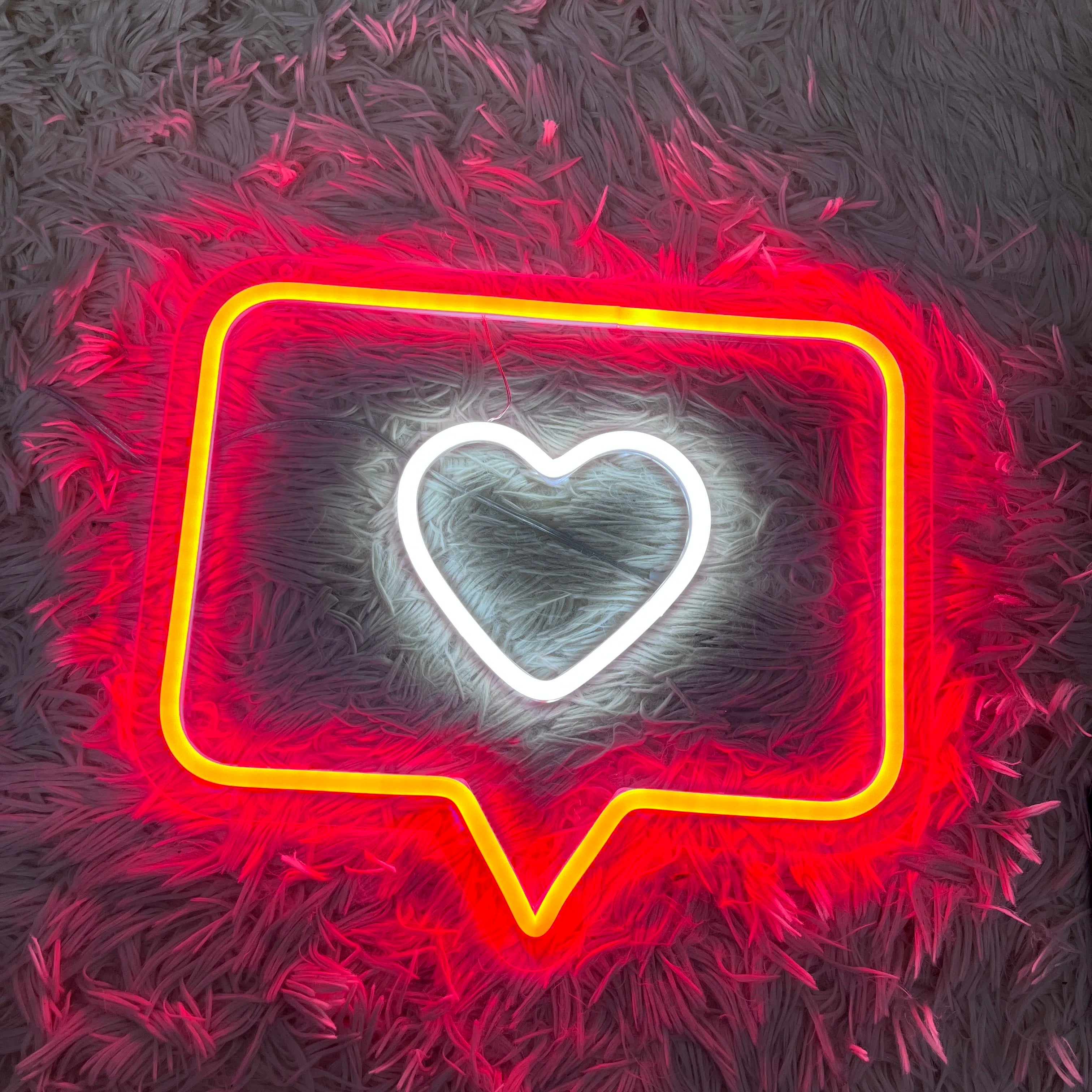 LED Neon Sign Like Ins Heart USB Neon Light for Wall Bedroom Home Photo Studio Decoration Neon Gift Lamp