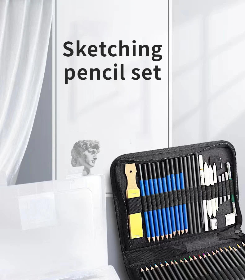 Sketching Pen Set Drawing Pen Sketching Pencil Student Drawing Art Drawing Brush HB Pen Curtain Set Box