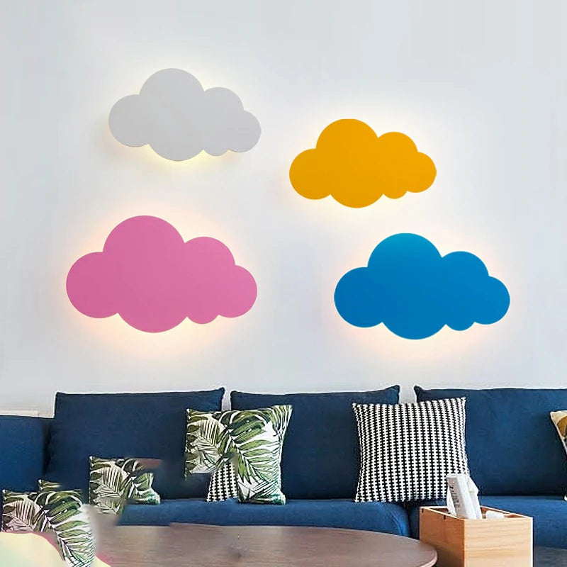 LED Cloud wall light for Bedroom Children Nursery kids wall light side lamp art deco sconces wall side lamp fixtures