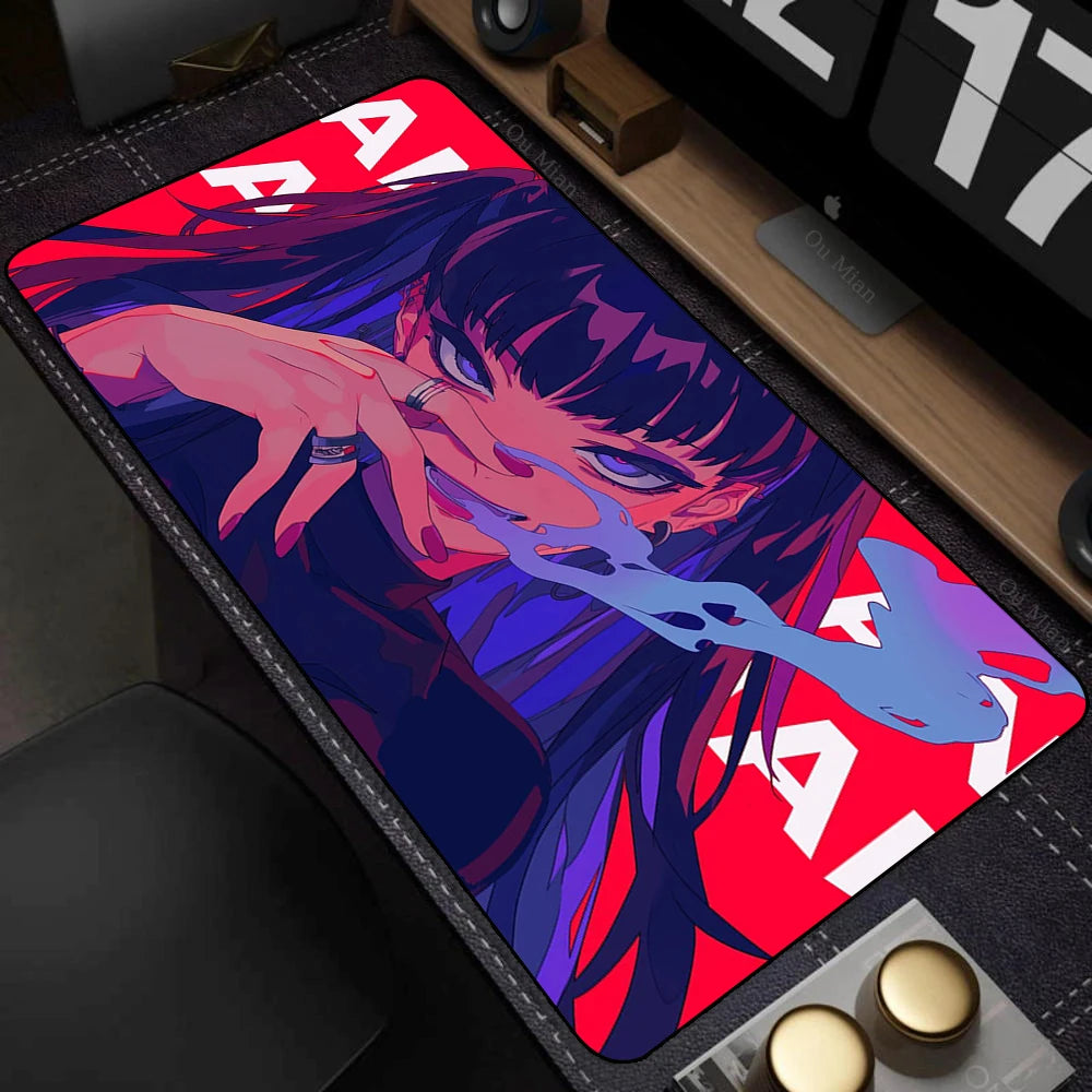 Large Desk Mat Kawaii Mousepad Cute Pink Anime Aesthetics Girl Mouse Pad Kawai XXL Gaming Deskmat Cool Girls Big Mouse Mat 90x40