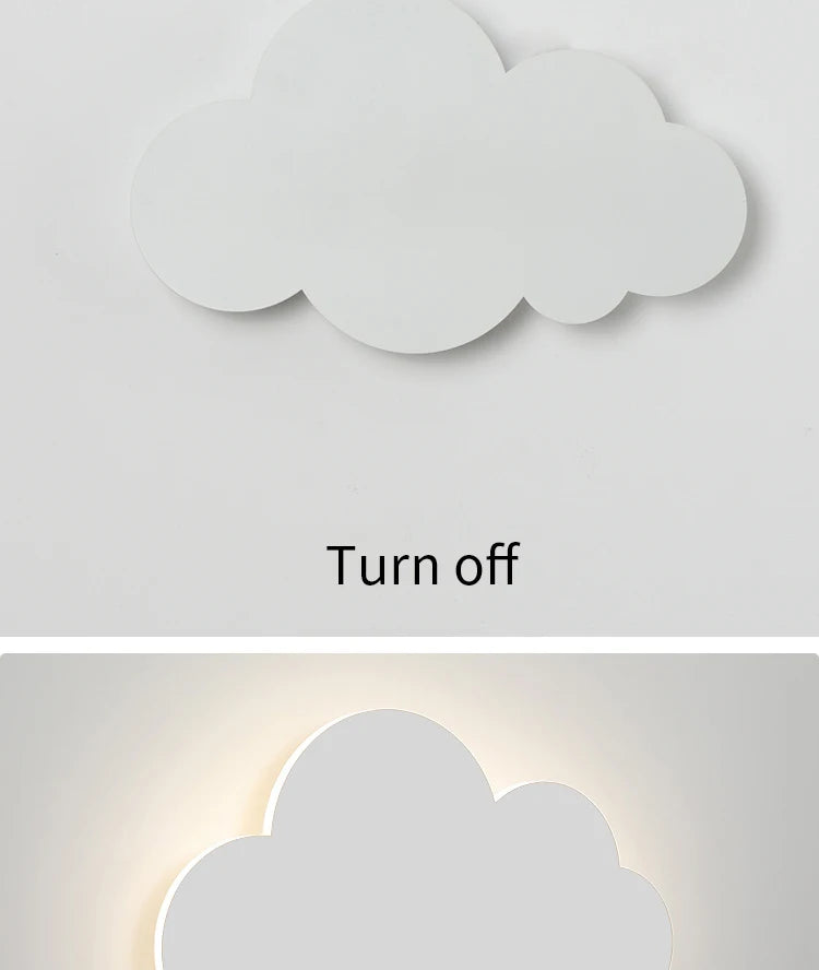 LED Cloud Wall Lamp With Plug Baby Room Bedroom Bed Living Dining Room Attic Creative Warm Decoration Wall Light AC110V-230V