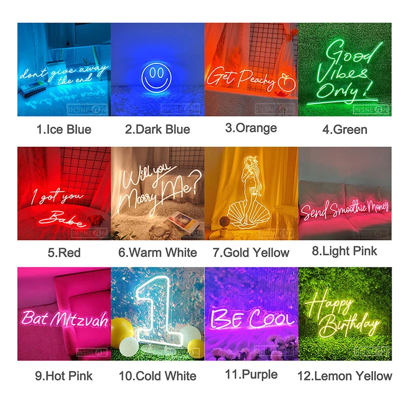 Lets Celebrate Led Neon Signs Wedding Party Wall Decor Neon Light Room Art Decoration Bedroom Hanging Neon Lignt Sign Decor Gift