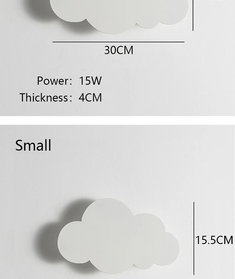 LED Cloud Wall Lamp With Plug Baby Room Bedroom Bed Living Dining Room Attic Creative Warm Decoration Wall Light AC110V-230V