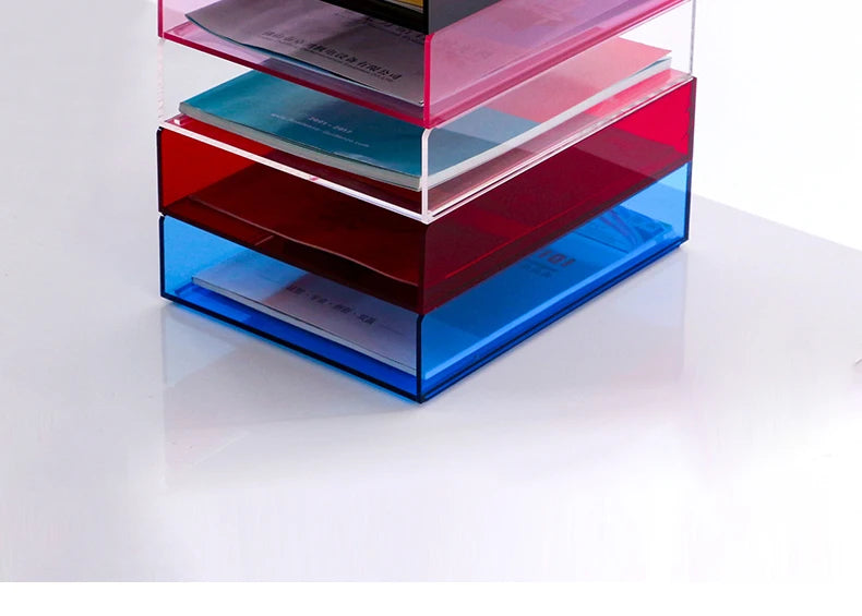 Acrylic Magazine Holder Magazine Rack File Holder Desk Organizers Storage Acrylic Magazine Holder Book Stand for Office Desk