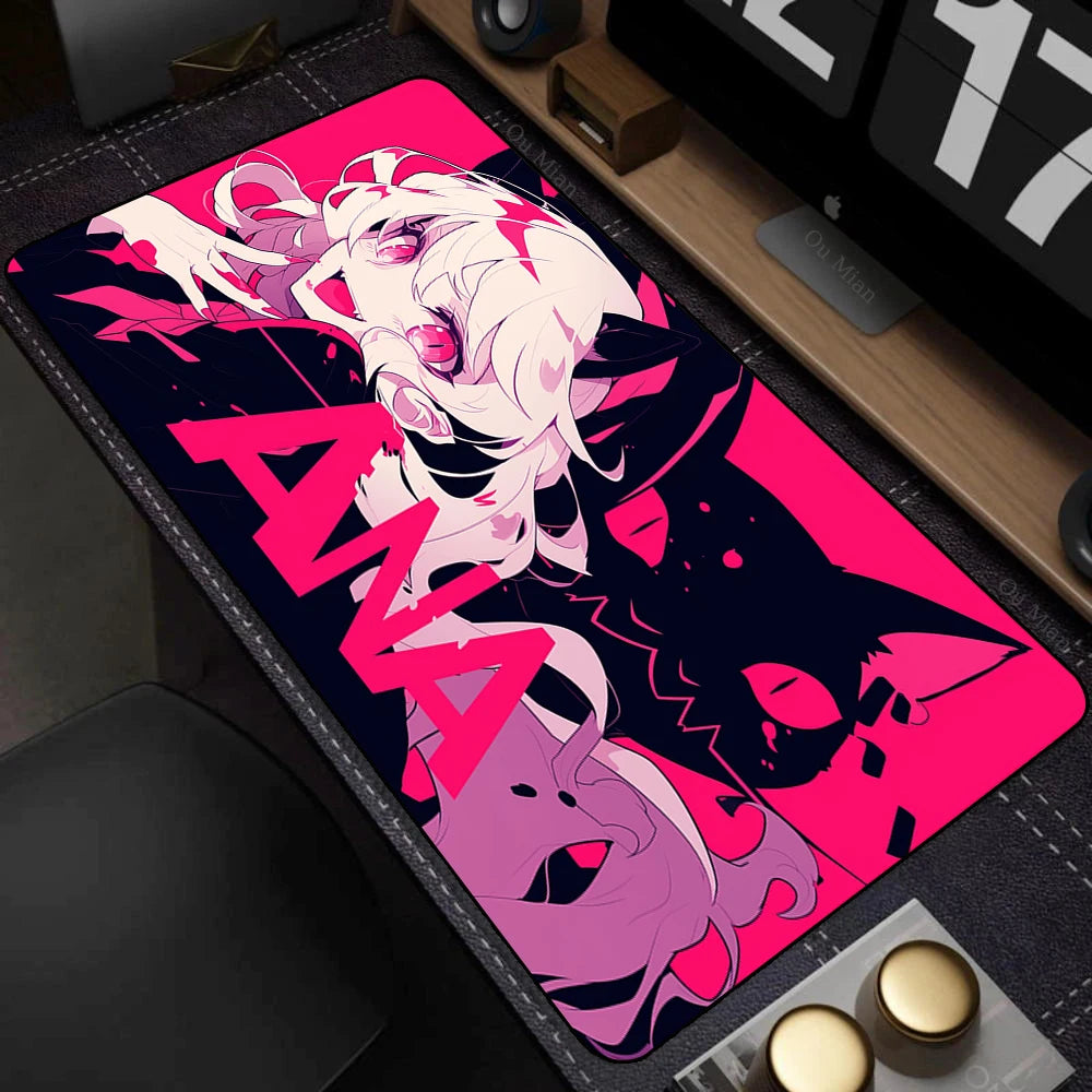 Large Desk Mat Kawaii Mousepad Cute Pink Anime Aesthetics Girl Mouse Pad Kawai XXL Gaming Deskmat Cool Girls Big Mouse Mat 90x40