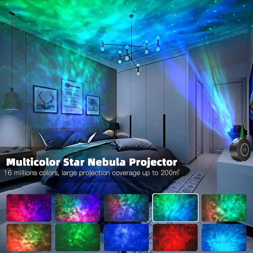 Smart Galaxy Star Projector Night Light 3D Galaxy Projector LED Lights Gift APP Adjustment For Gaming Room Bedroom Decor