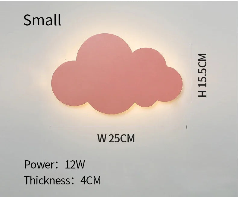 Cloud LED Wall Lamp Baby Room Bedroom Bedside Living Room Dining Room Attic Creative Warm Decoration Touch Switch AC85-230V