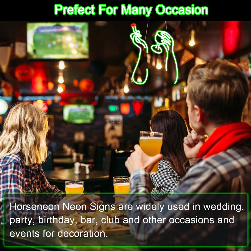 Led Neon Sign Smoking Hand Eye Personalized Neon Signs For Bar Game Room Restaurant Wall Decoration Neon Light USB Acrylic